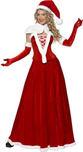 [SMI36985S] Déguisement femme de mère Noël de Luxe - T.S