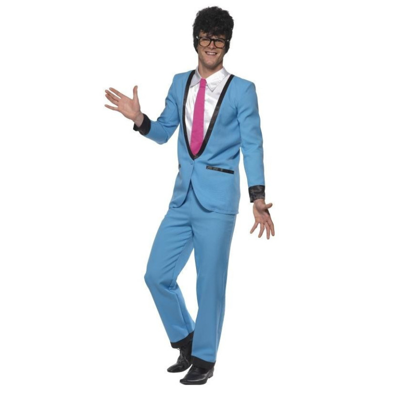 [SMI39963/XL] Blue Teddy Boy Costume for Men