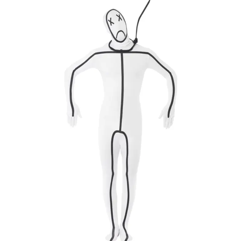 Déguisement seconde peau "Jeu du pendu"
