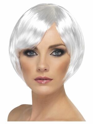 [SMI42056] Babe Wig White Short with Side Fringe