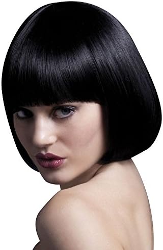[SMI42497] Perruque deluxe Fever Mia noire 25 cm