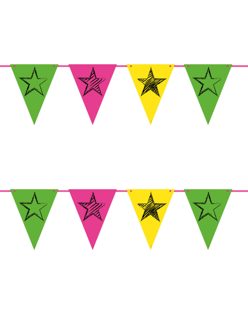 Guirlande à fanions fluo party