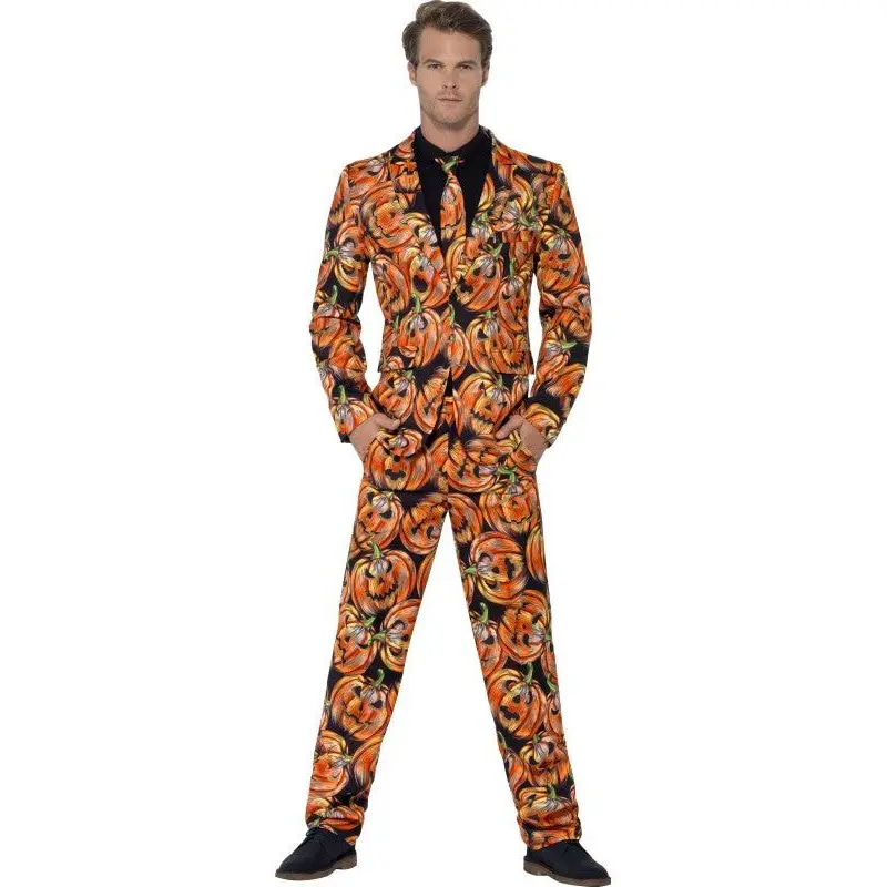 [SMI44437XL] Men's Pumpkin 3-Piece Suit Costume, Size XL