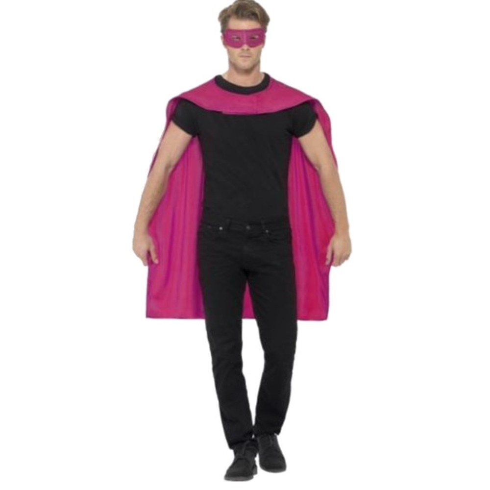[SMI44950] Accessoire-Set Umhang und Maske Rosa
