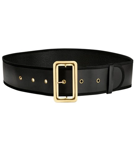[WID00083] Black belt with gold buckle