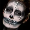 Bijoux de visage strass argent