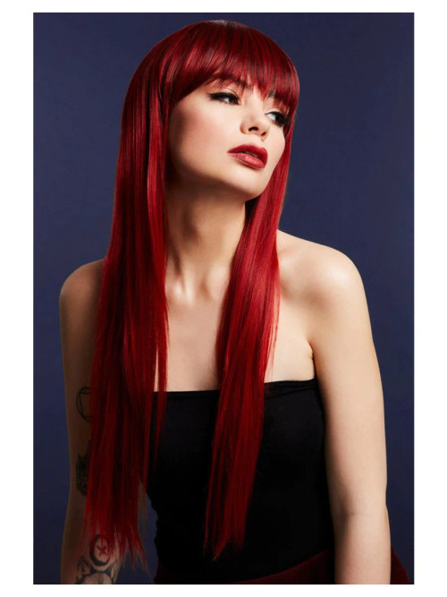 [SMI71098] Fever Jessica Deluxe Wig Ruby Red 66 cm
