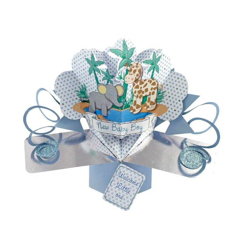 Carte 3D de naissance Baby Boy