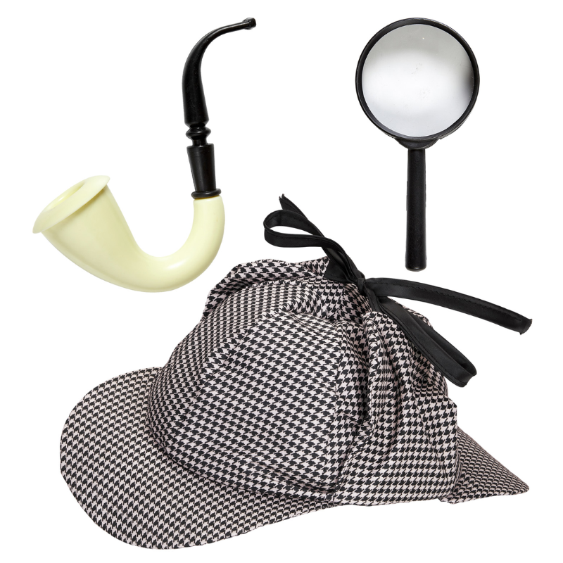 Kit Détective (Chapeau, Pipe, Loupe)