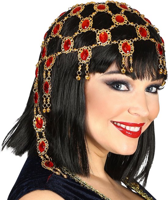 Coiffe Arabe avec pierres rouges