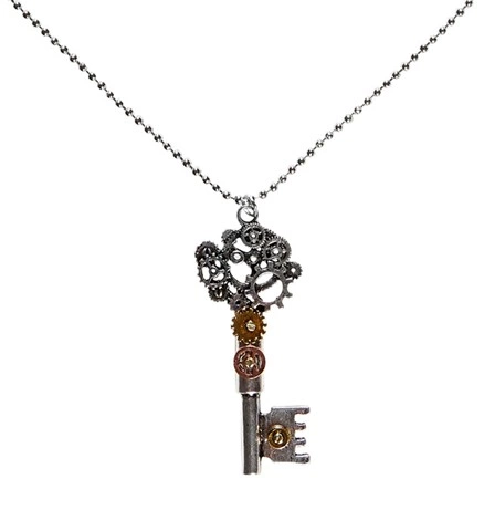 [WID01782] Steampunk key necklace