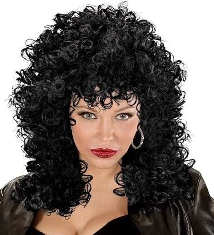 [WID01999] Black curly wig
