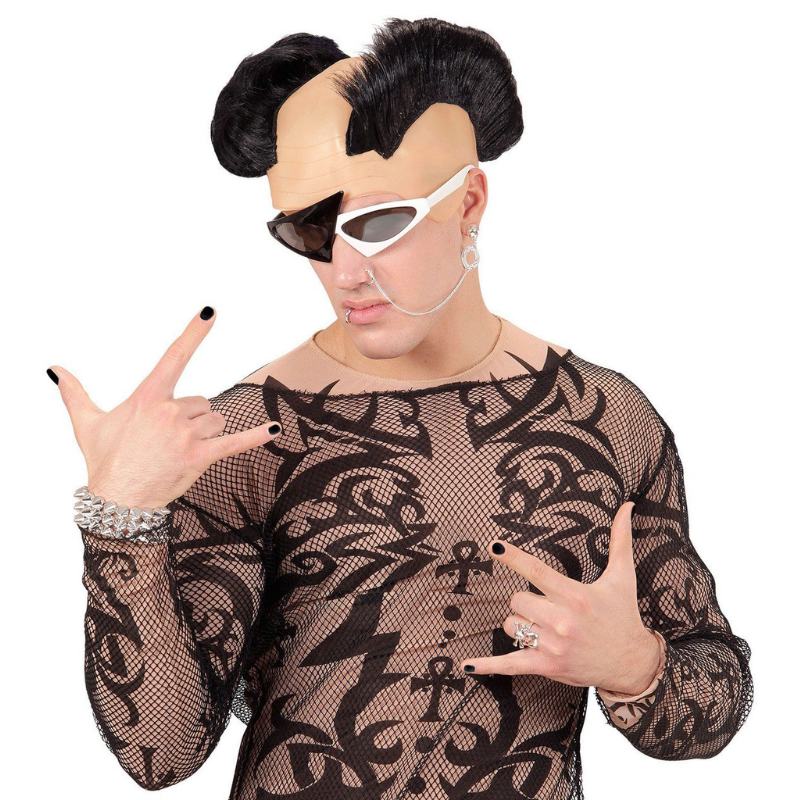 Perruque Punk noire 