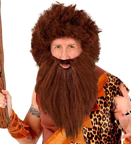 [WID02368] Perruque et barbe d'homme des cavernes