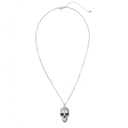 Collier crâne argent