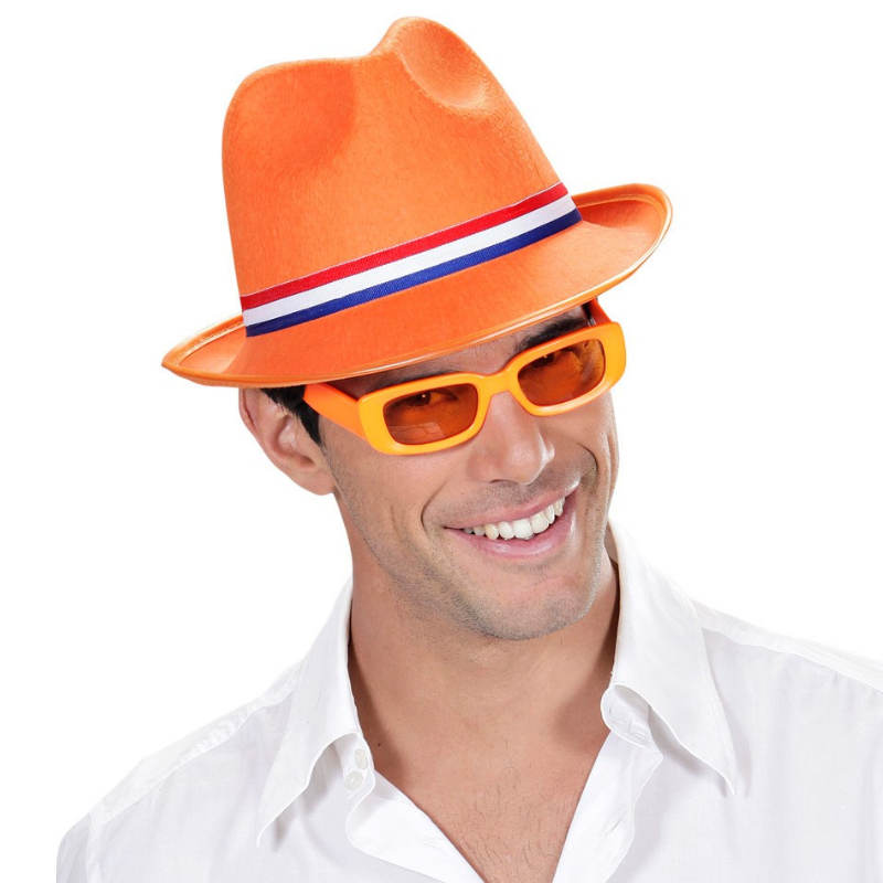 Chapeau borsalino orange en feutre - Pays Bas