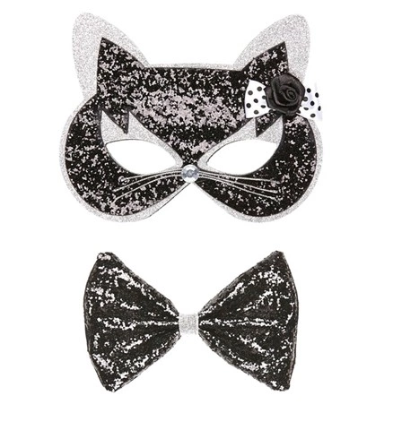 [WID04137] Masque de chat brillant avec nœud papillon