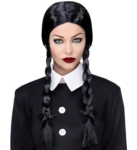[WID04662] Black wig with braids