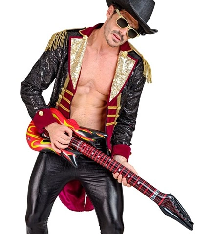 [WID04815] Inflatable Rock Star Guitar with Flames, 105 cm