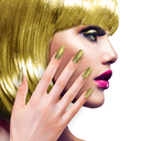 Faux-ongles paillettes or