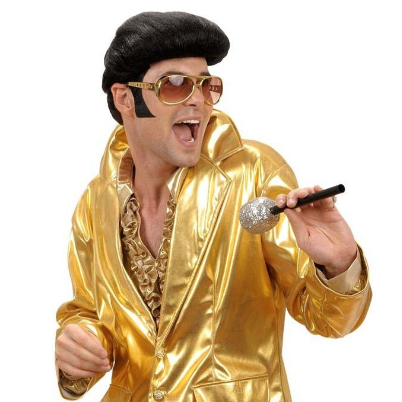 [WID0618E] Black King of Rock 'n' Roll Wig