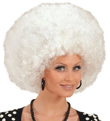 [WID06831] Extra curly Jimmy wig, white