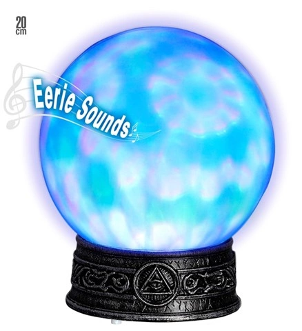 [WID07102] Light-up crystal ball on stand with sound 20 cm