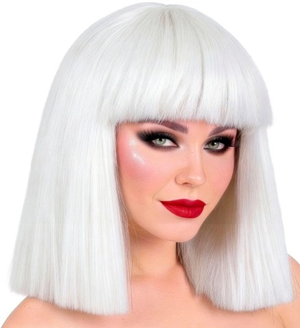 [WID10265] White showgirl wig