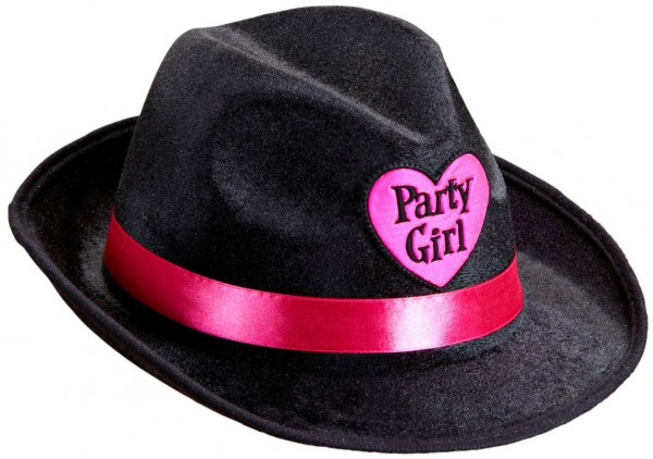 Chapeau velours Noir "Party Girl"