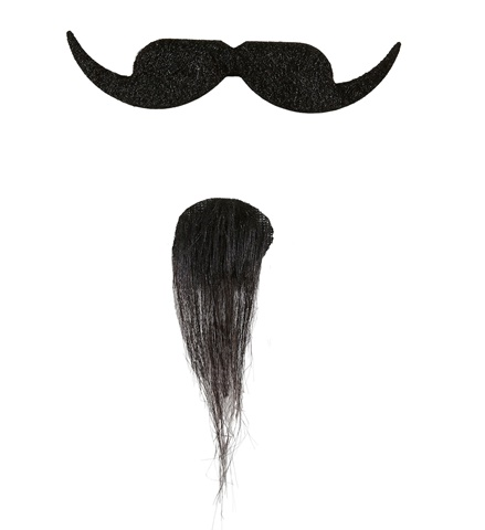 [WID14384] Black musketeer moustache and goatee
