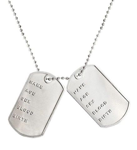 [WID14385] Halskette mit Militärplakette