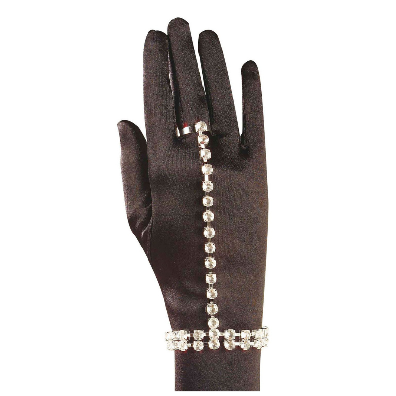 Bracelet en strass avec bague