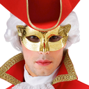 Masque vénitien doré métallisé