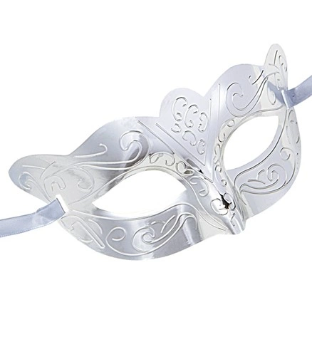 [WID1781S] Metallic silver Venetian mask