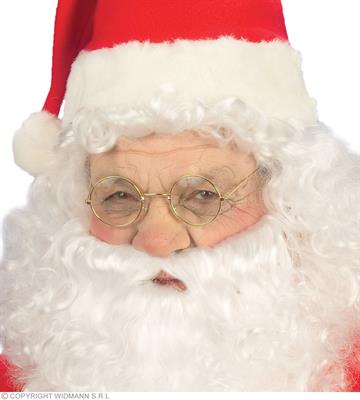Lunettes monture ronde dorée (père-Noël)