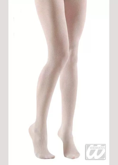 Collant glitter blanc, 40 deniers - Taille XL
