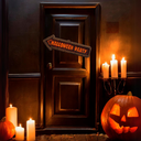 Panneau "Halloween Party" fluorescent