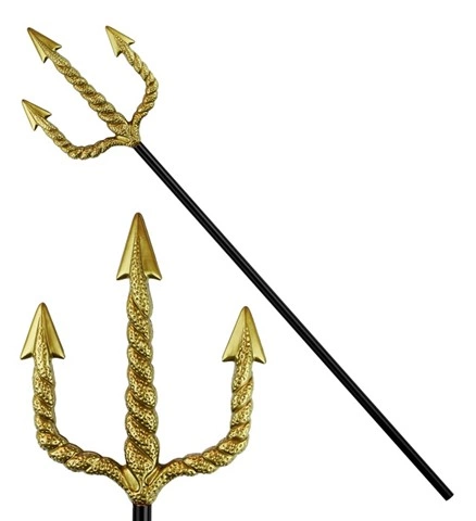 [WID24222] Goldener Spiral-Dreizack 120 cm
