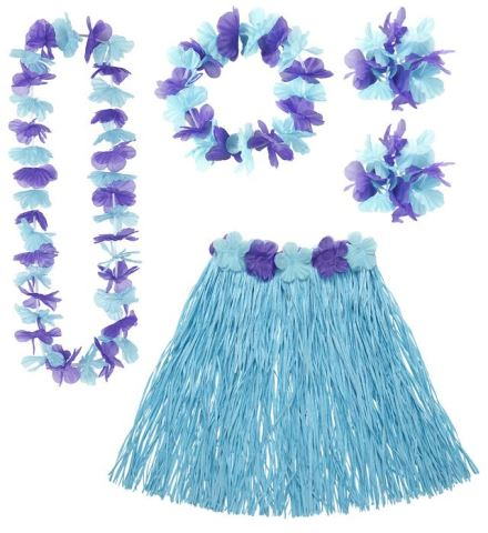 [WID24567] Set hawaïen bleu