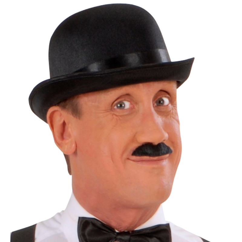 Chapeau melon noir satiné