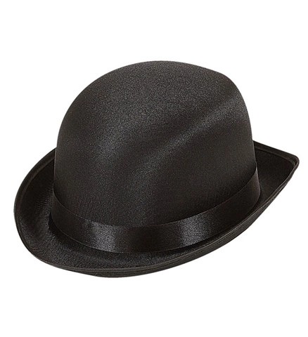 Chapeau melon noir satiné
