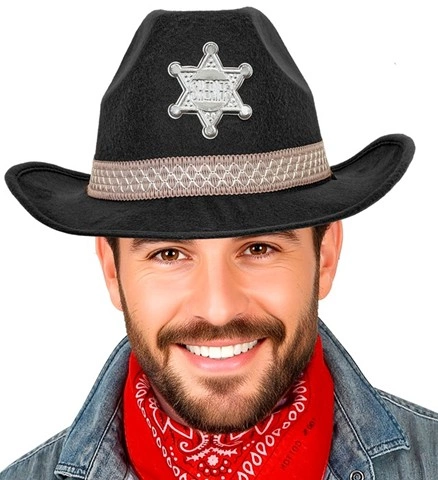 [WID2490N] Schwarzer Sheriffhut