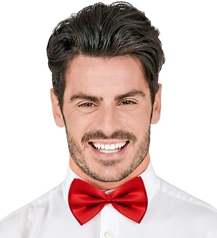 [WID2885R] Nœud papillon de luxe rouge réglable