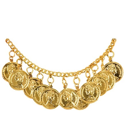 [WID2925V] Fußkettchen mit Goldmünzen