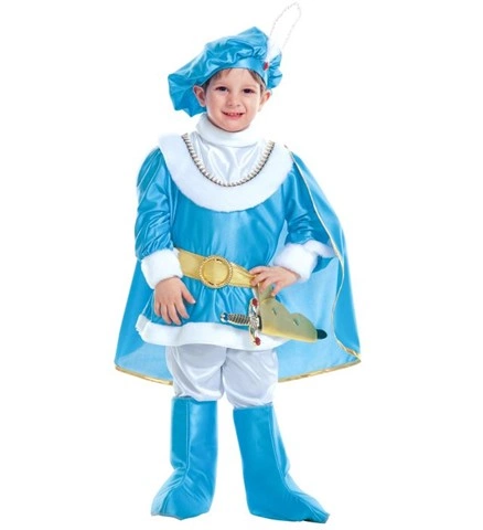 [WID3691Z] Prinzenkostüm in Blau für Jungen