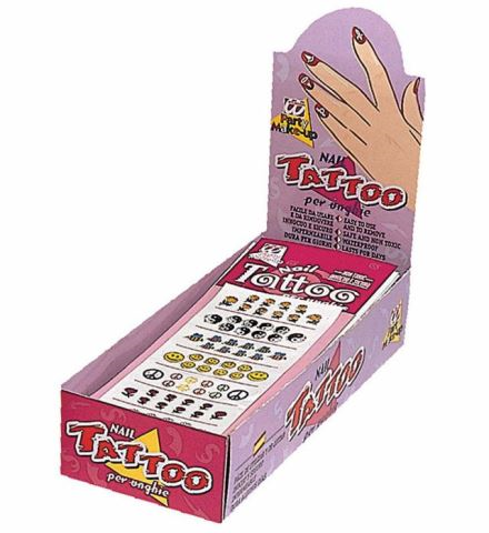 [WID4128N] Glitzernde Nageltattoos, 6 Motive sortiert