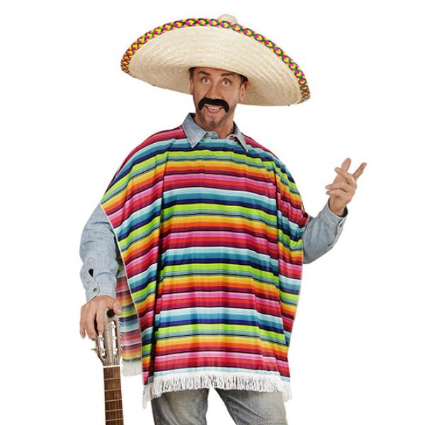 [WID42939] Mexikanischer Poncho Mehrfarbig 150cm