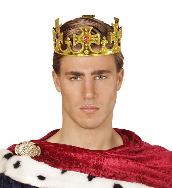 Gold king's crown with jewels