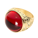 Goldring mit rotem Stein