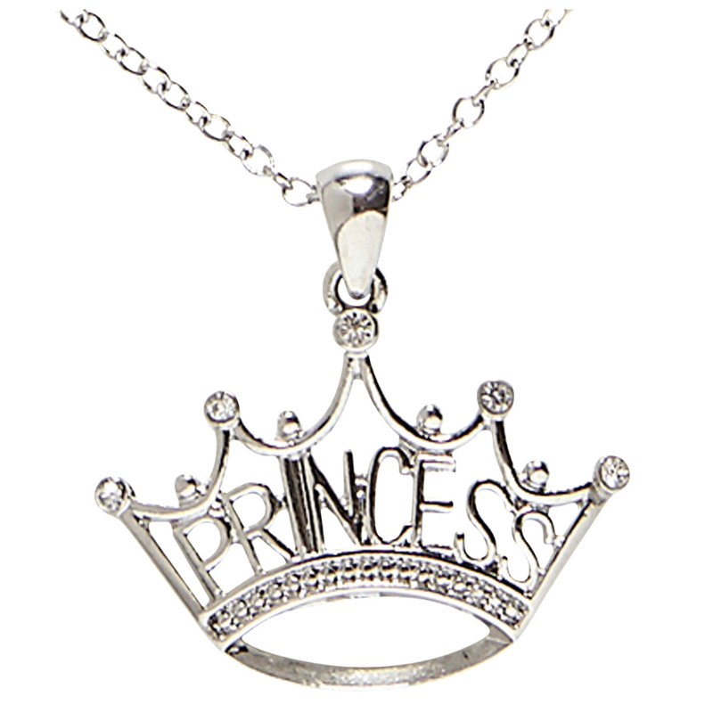 Collier couronne argent "Princess"